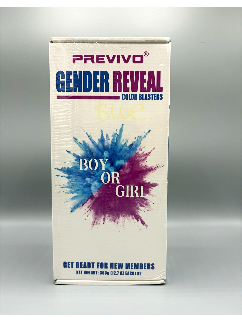 Previvo Gender Reveal Color Blaster Kit Colorblock Plastic (Blue)